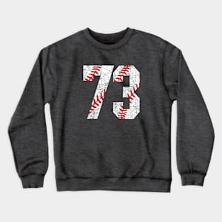 Vintage #73 Baseball Laces Baseball Mom Jersey Love Baseball Crewneck Sweatshirt